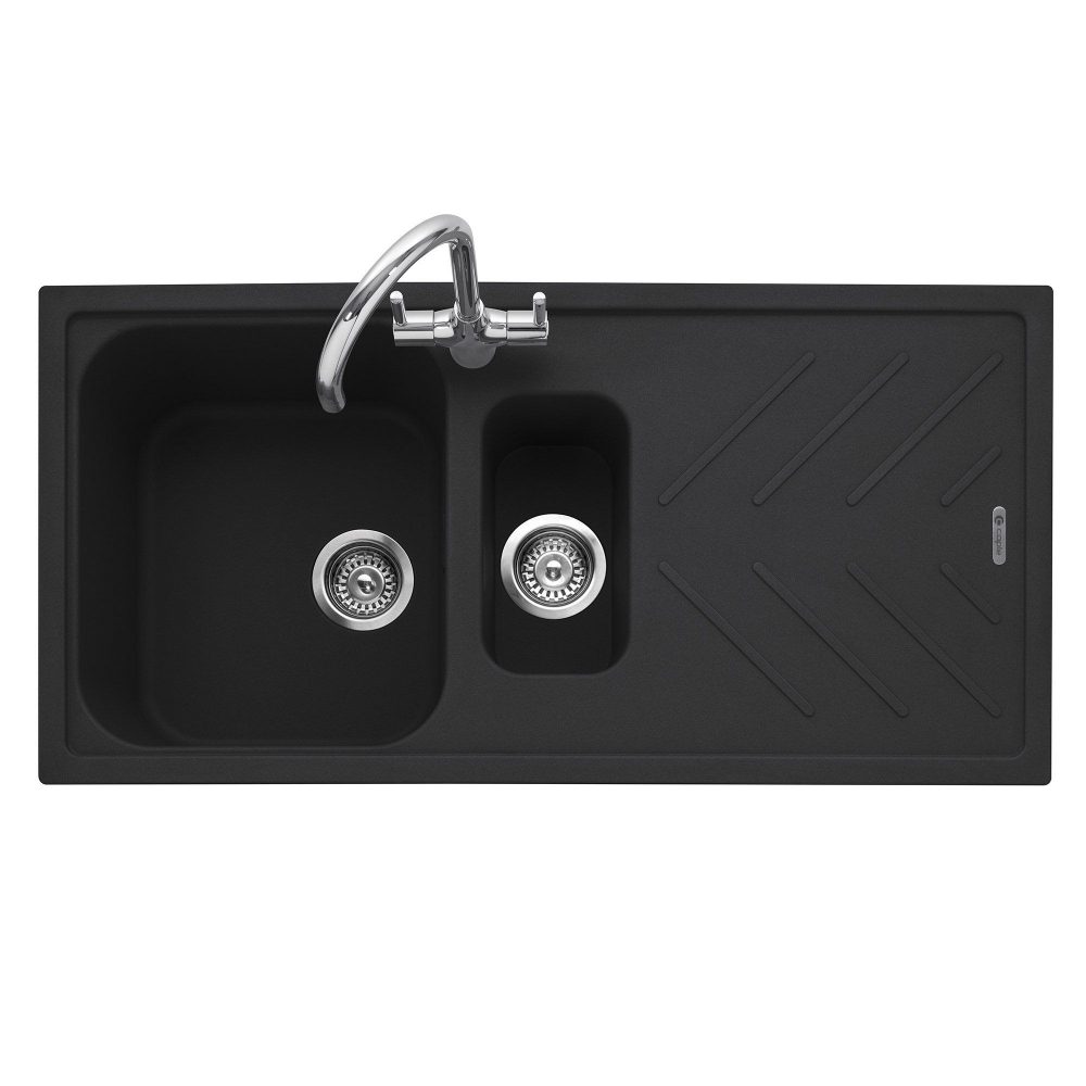 Caple  Veis 150 1.5 Bowl Inset Sink Reversible Drainer VEI150AN - Anthracite