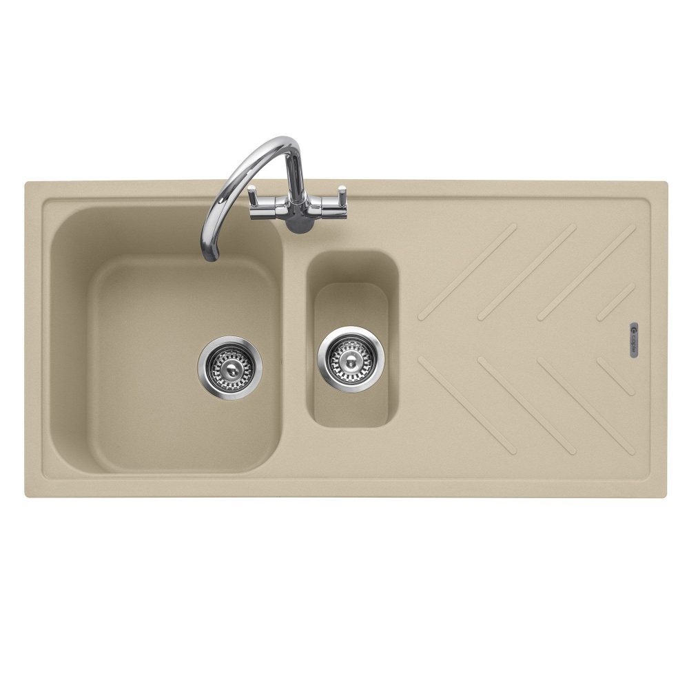 Caple  Veis 150 1.5 Bowl Inset Sink Reversible Drainer VEI150DS - Desert Sand