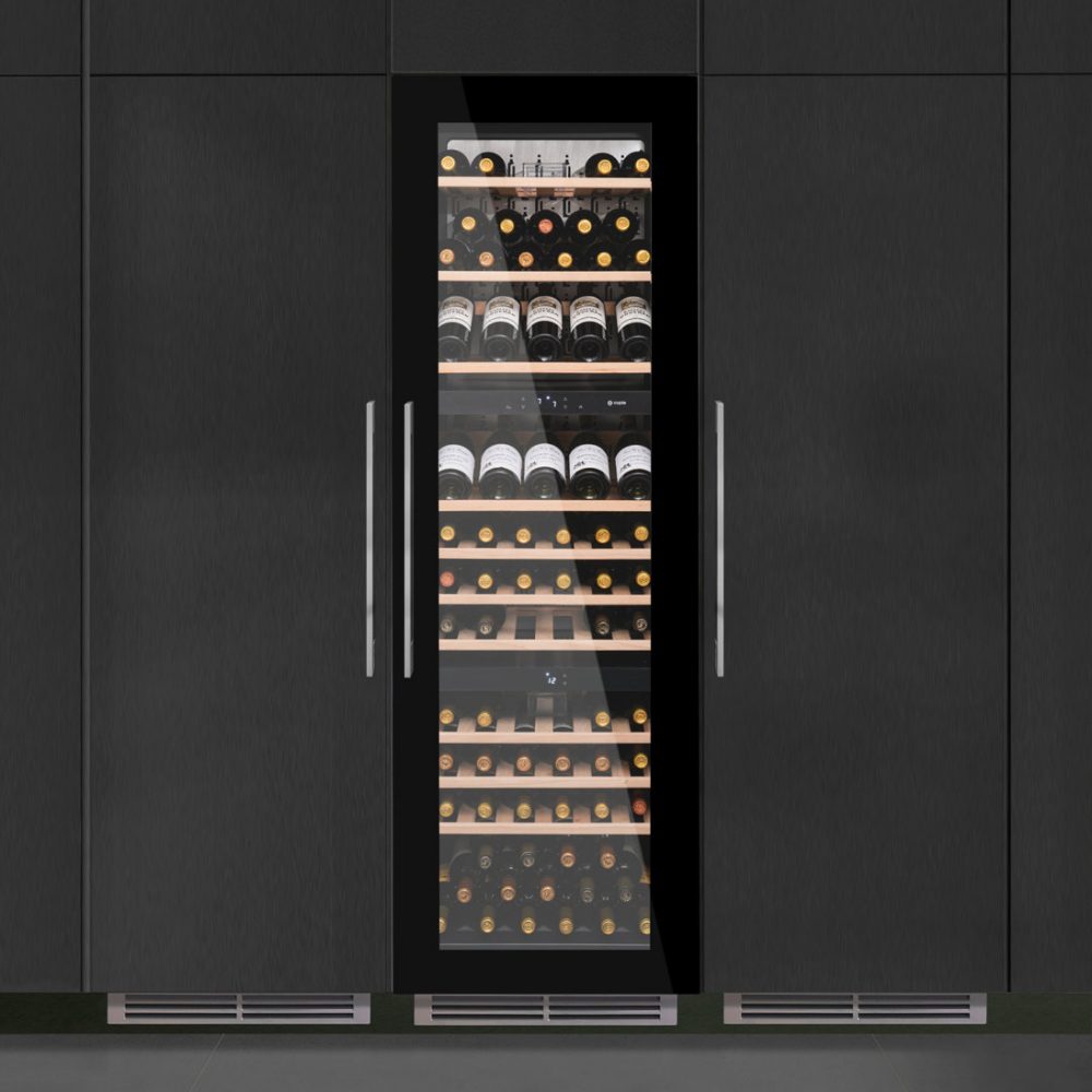 Caple  179cm Integrated In Column Triple Zone Wine Cooler WC1796BG - Black