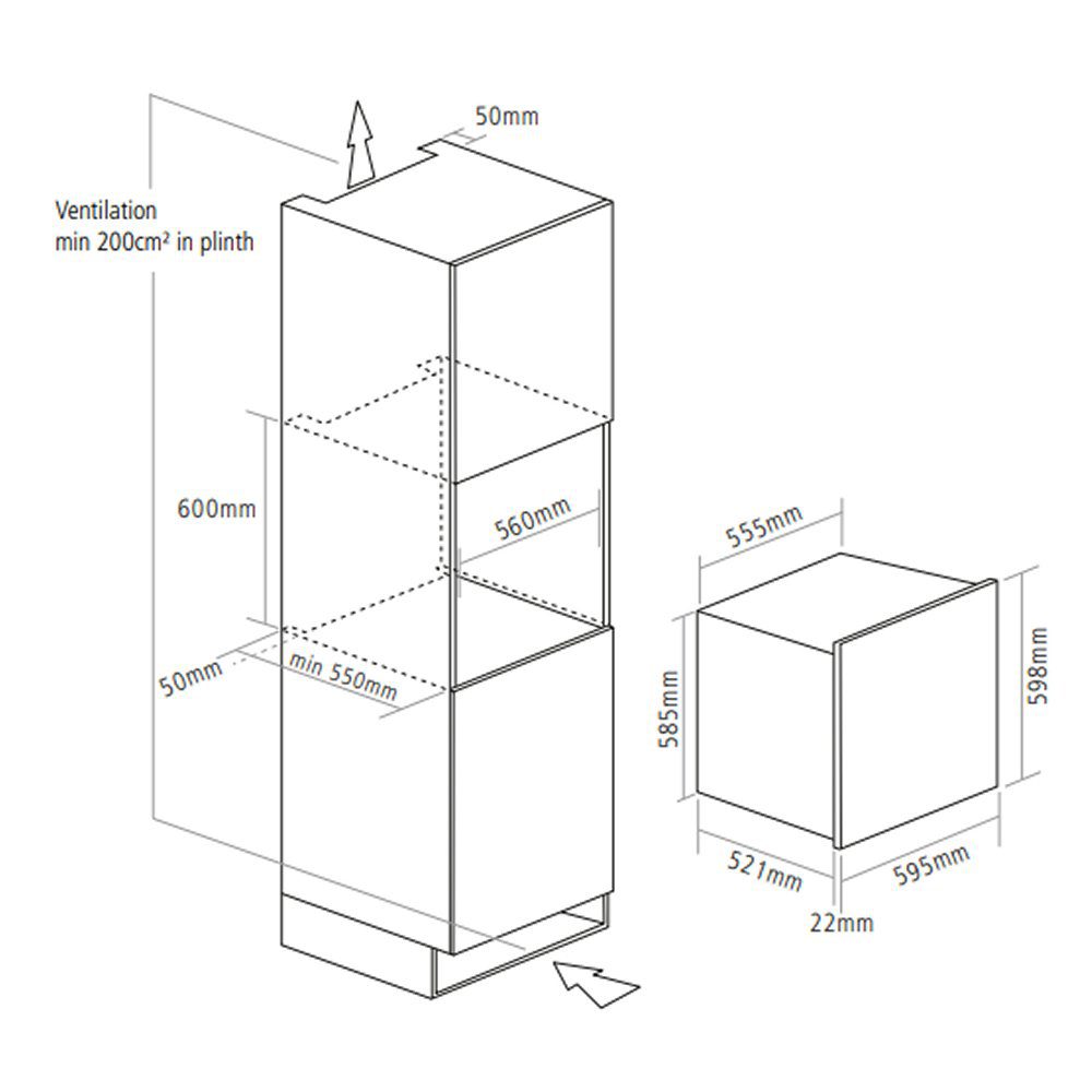 Caple 60cm Integrated In Column Wine Cooler WC6100BG - BLACK Caple 60cm Integrated In Column Wine Cooler WC6100BG - BLACK