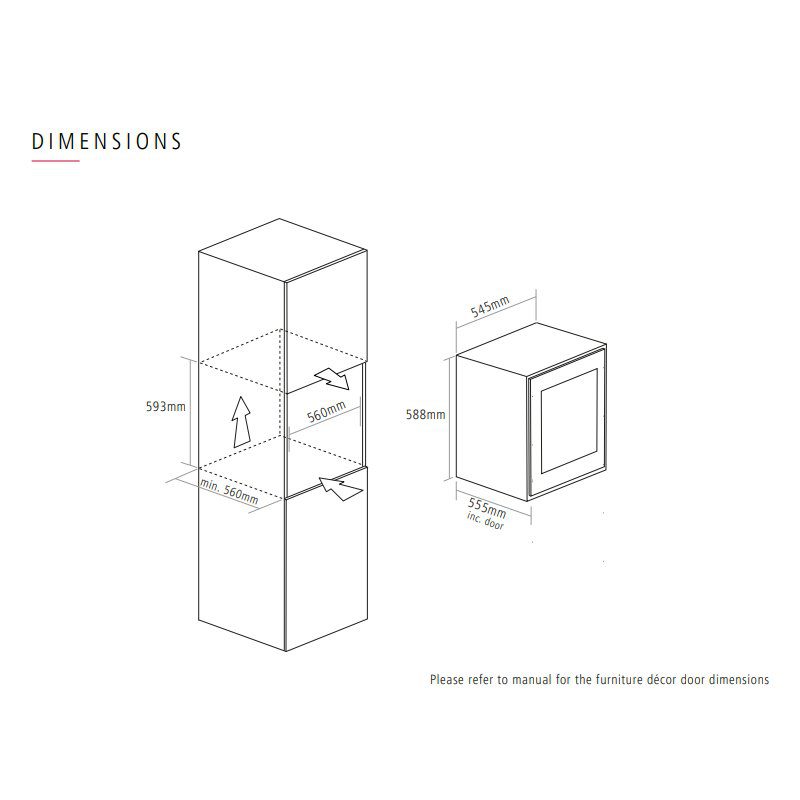 Caple 60cm Integrated In Column Dual Zone Wine Cooler WC6130 - Bespoke Caple 60cm Integrated In Column Dual Zone Wine Cooler WC6130 - Bespoke