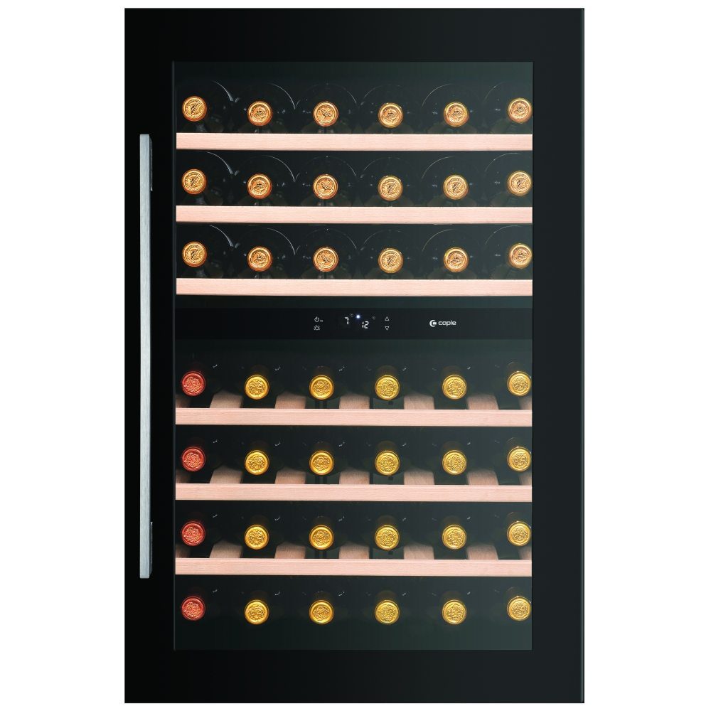 Caple  88cm Integrated In Column Dual Zone Wine Cooler WC6521BG - Black