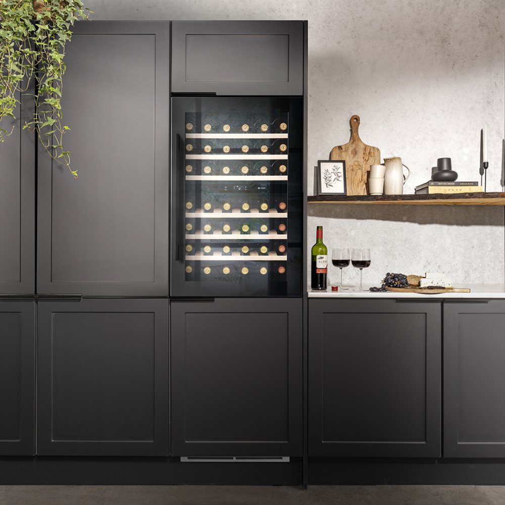 Caple 88cm Integrated In Column Dual Zone Wine Cooler WC6521BG - Black Caple 88cm Integrated In Column Dual Zone Wine Cooler WC6521BG - Black