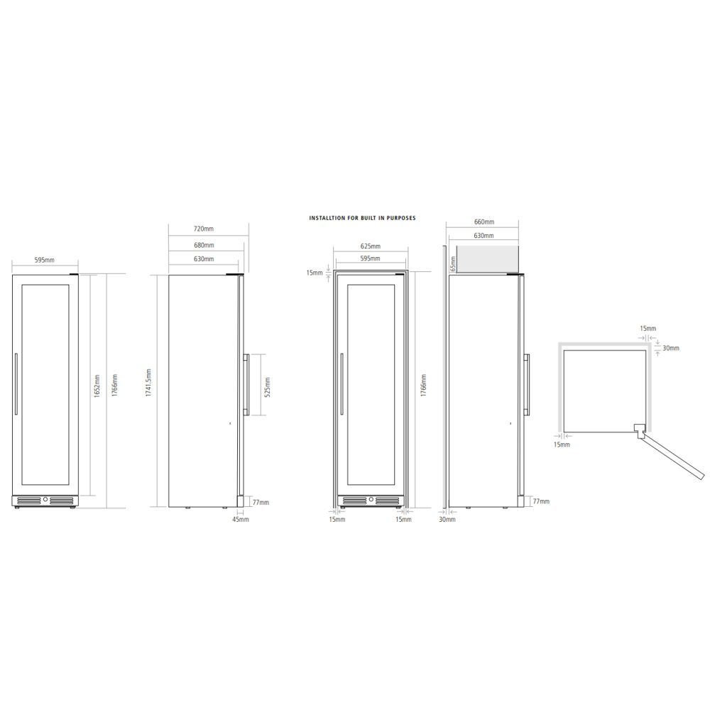 Caple 60cm Freestanding Triple Zone Wine Cooler WF1552 - Stainless Steel Caple 60cm Freestanding Triple Zone Wine Cooler WF1552 - Stainless Steel