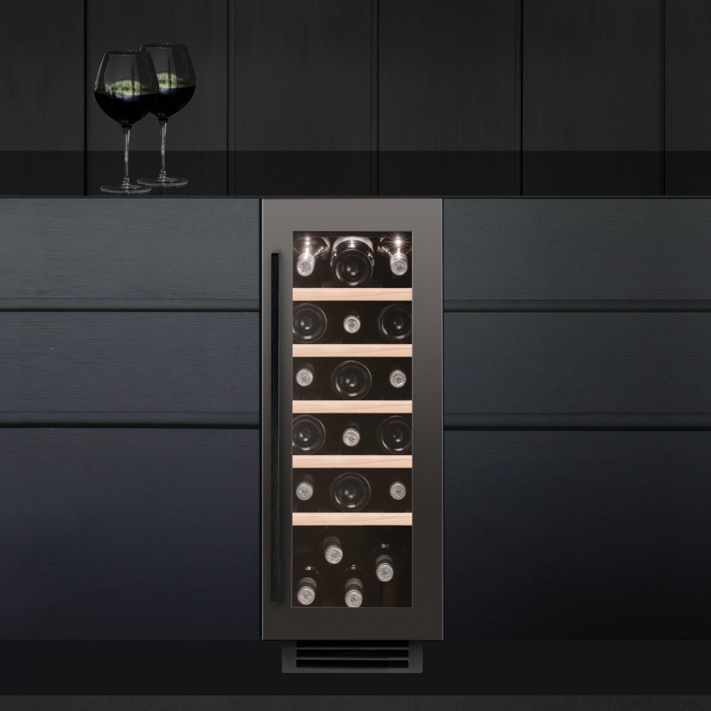 Caple  30cm Undercounter Wine Cooler WI3125GM - Gunmetal