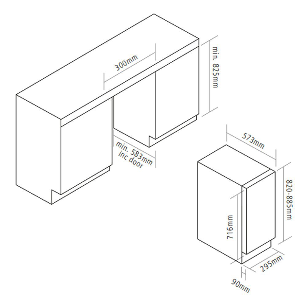 Caple 30cm Undercounter Wine Cooler WI3126BG - Black Caple 30cm Undercounter Wine Cooler WI3126BG - Black