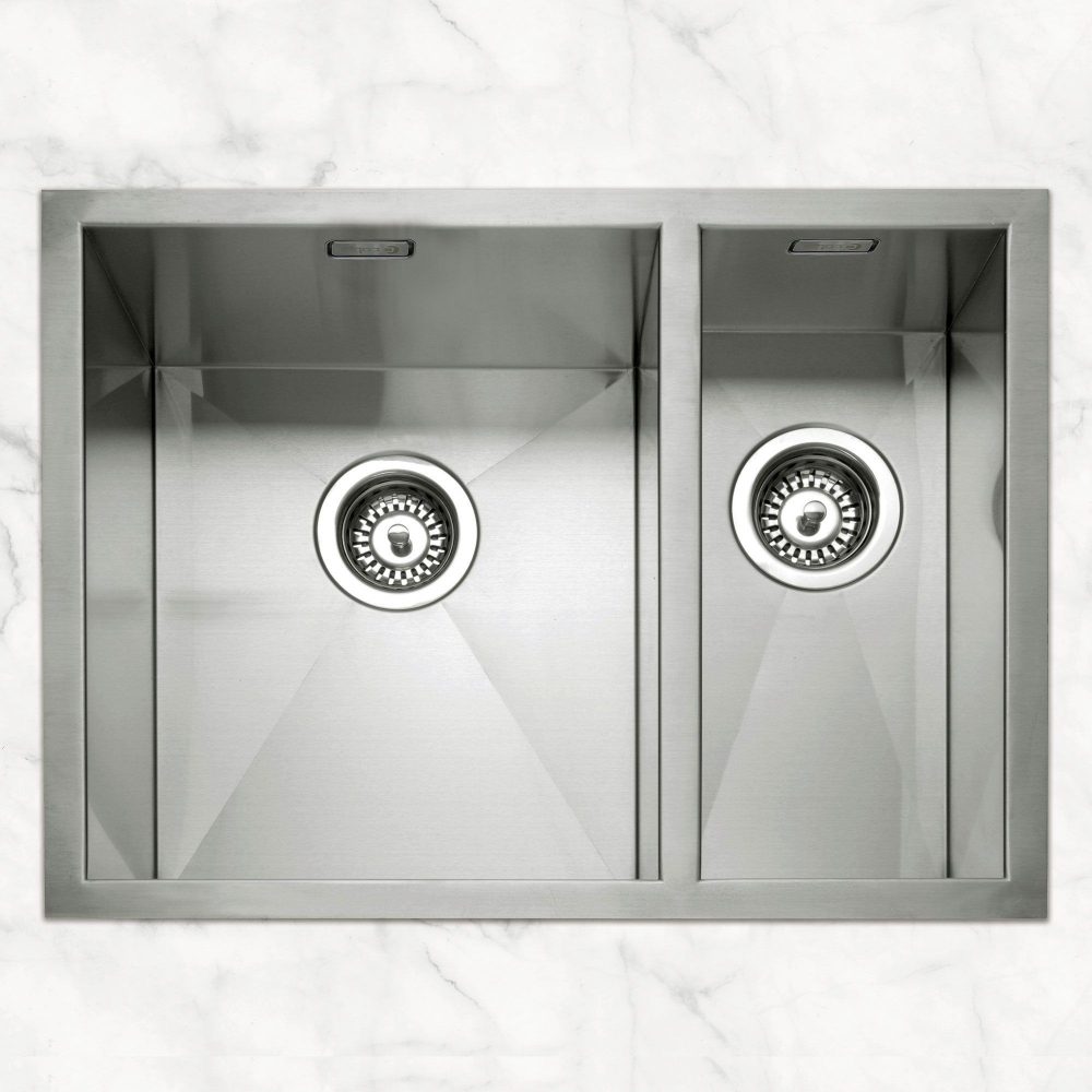 Caple  Zero 150 1.5 Bowl Undermount Sink Right Hand Small Bowl ZERO150R - Stainless Steel