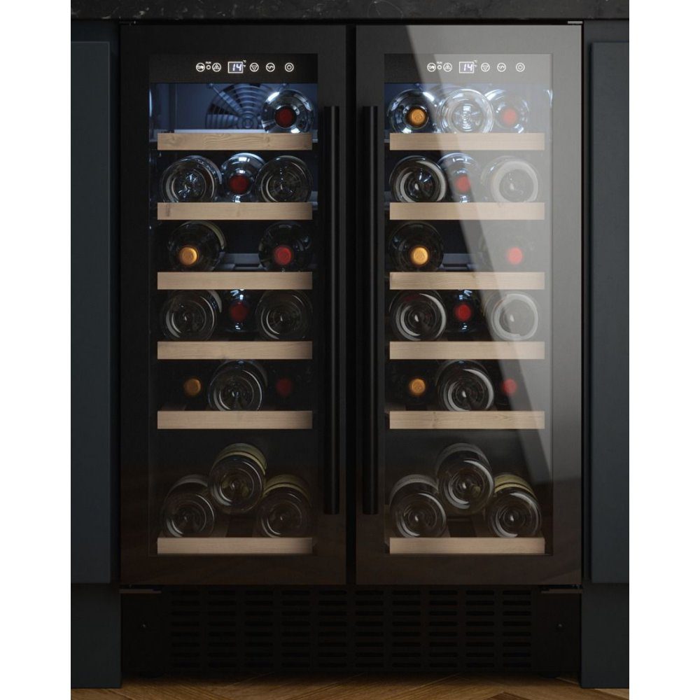 Cata  60cm Dual Zone Freestanding Wine Cooler UBBKWC60DD - Black
