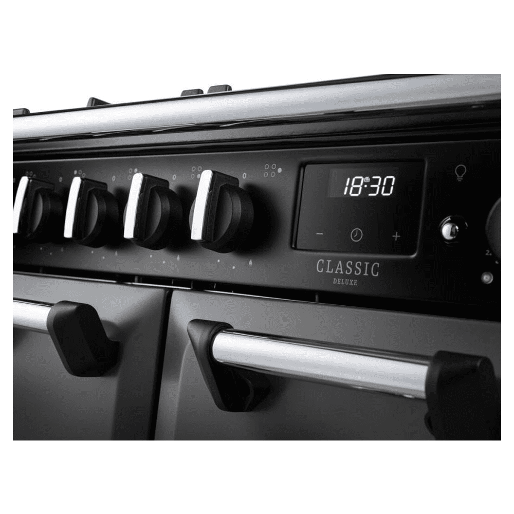 Rangemaster Classic Deluxe 90cm Dual Fuel Range Cooker Antique Brass Trim 18403 CLDL90DFPHTH/AB1 - Heather Rangemaster Classic Deluxe 90cm Dual Fuel Range Cooker Antique Brass Trim 18403 CLDL90DFPHTH/AB1 - Heather