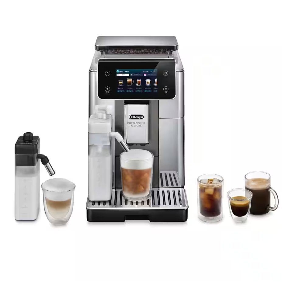 Delonghi ECAM630.75 Freestanding PrimaDonna Aromatic Bean To Cup Coffee Machine - Titanium