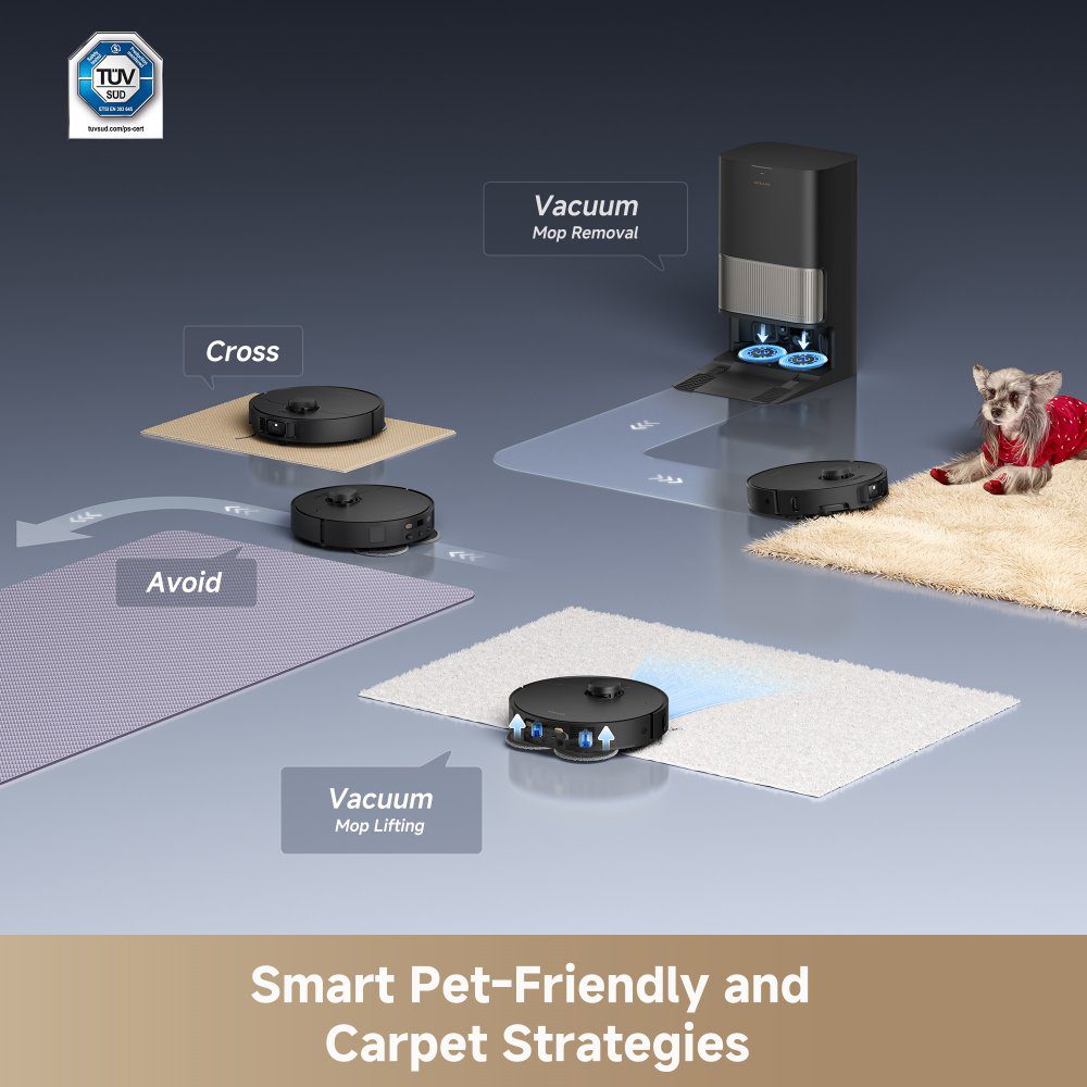 Dreame L40s Pro Ultra Robot Vacuum Cleaner and Mop with Self-Cleaning and Auto-Empt RLL74CE_WH White Dreame L40s Pro Ultra Robot Vacuum Cleaner and Mop with Self-Cleaning and Auto-Empt RLL74CE_WH White