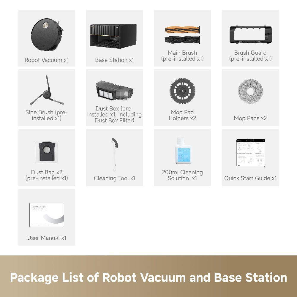 Dreame X50 Master Robot Vacuum Cleaner and Mop with Self-Cleaning and Auto-Empty RLX86CE-1 Black Dreame X50 Master Robot Vacuum Cleaner and Mop with Self-Cleaning and Auto-Empty RLX86CE-1 Black