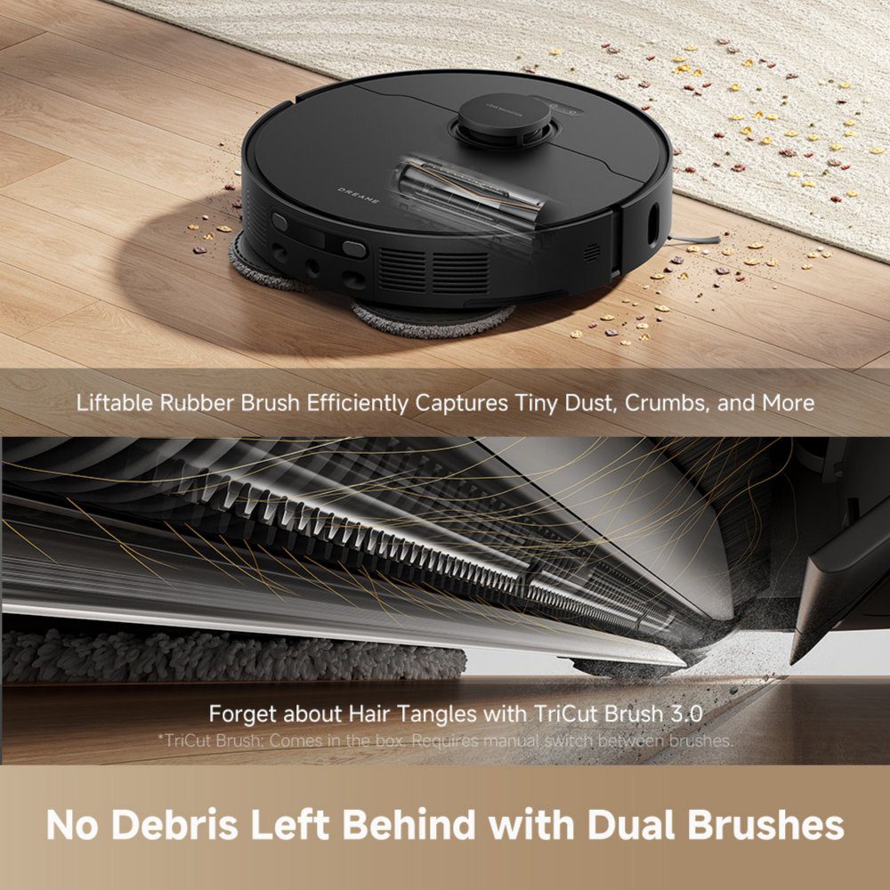 Dreame L40 Ultra AE Robot Vacuum Cleaner and Mop with Self-Cleaning and Auto-Empty RLL77SE_BK Black Dreame L40 Ultra AE Robot Vacuum Cleaner and Mop with Self-Cleaning and Auto-Empty RLL77SE_BK Black