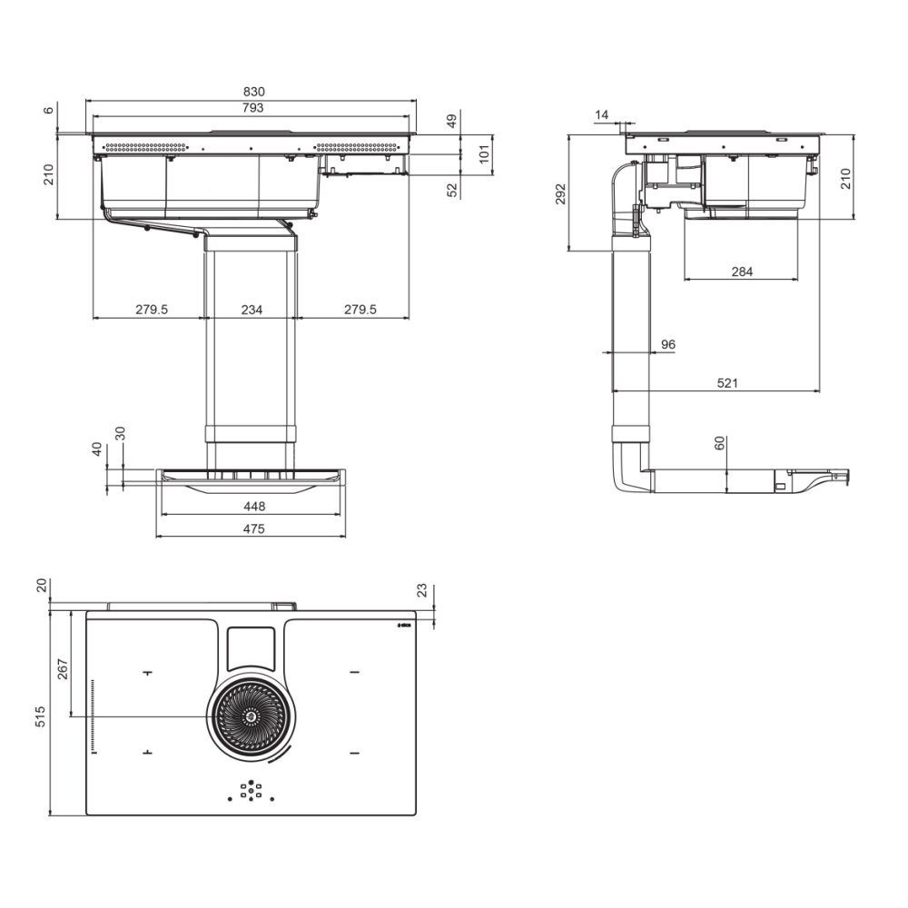 Elica 83cm Nikolatesla Switch Recirculation Venting Induction Hob NT-SWITCH-BLK-RC - Black Elica 83cm Nikolatesla Switch Recirculation Venting Induction Hob NT-SWITCH-BLK-RC - Black