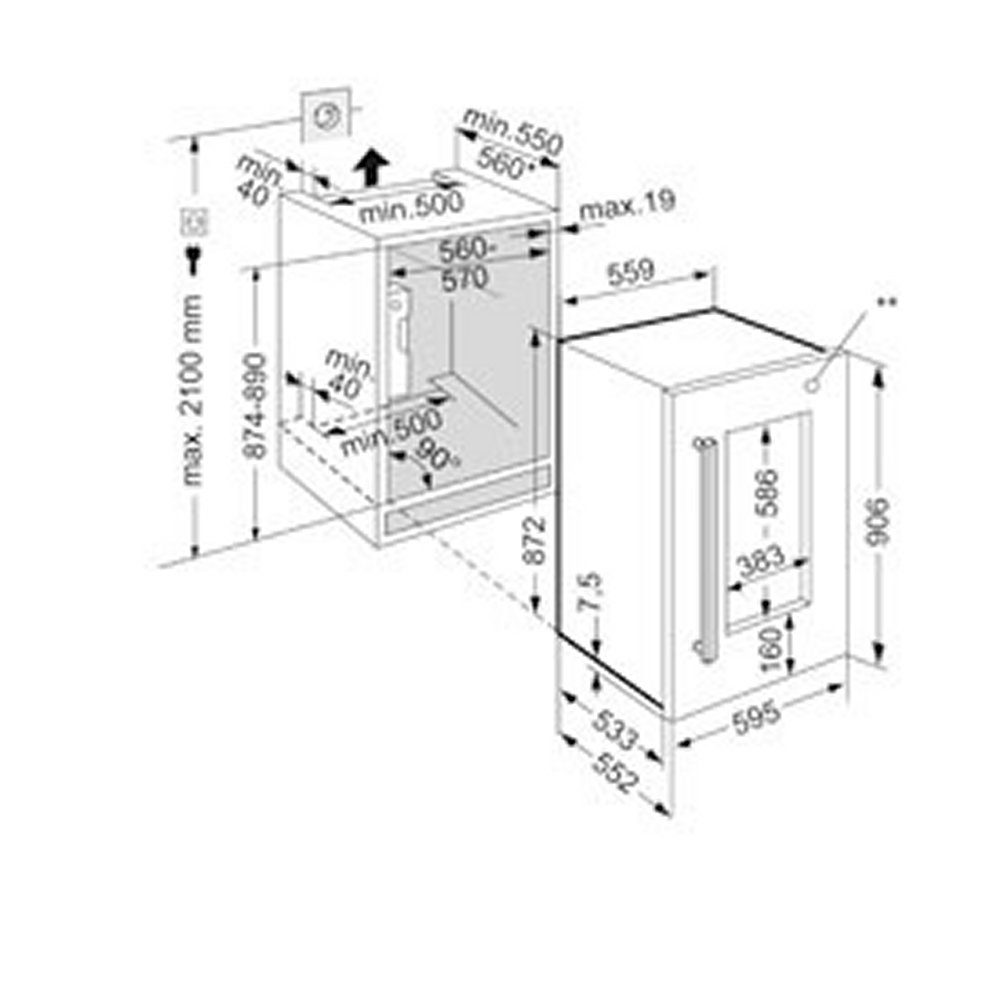 Liebherr Door Panel Kit For EWTDF1653 Wine Cooler EWTDF1653-KIT - BAD BOX - STAINLESS STEEL Liebherr Door Panel Kit For EWTDF1653 Wine Cooler EWTDF1653-KIT - BAD BOX - STAINLESS STEEL