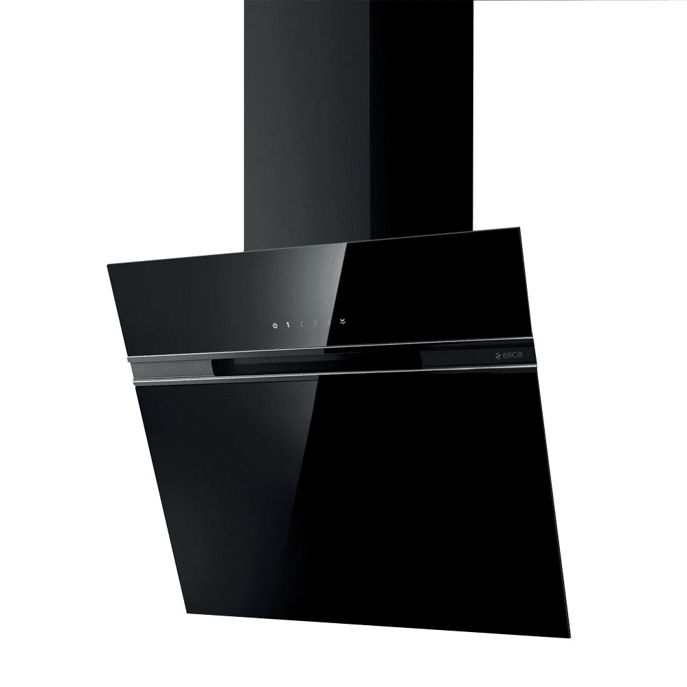 Elica 60cm Decorative Chimney Hood ASCENT-BLK-60 - Black
