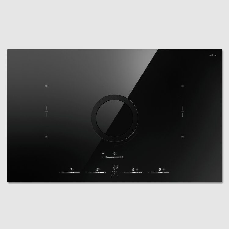 Elica 83cm Air Venting Induction Hob NT-SWITCH-GLOW-EVO - Black