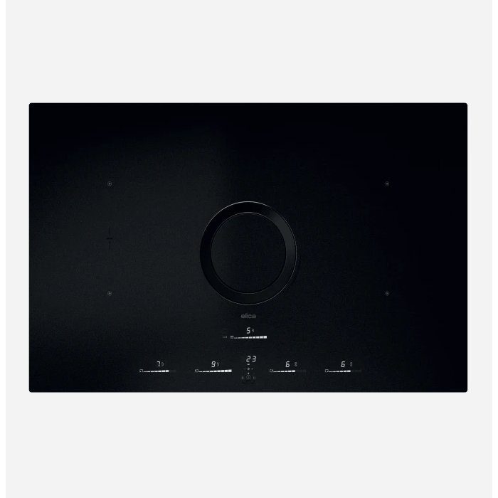 Elica 83cm Air Venting Induction Hob NT-SWITCH-GLOW-EVO-RAW - Matte Black