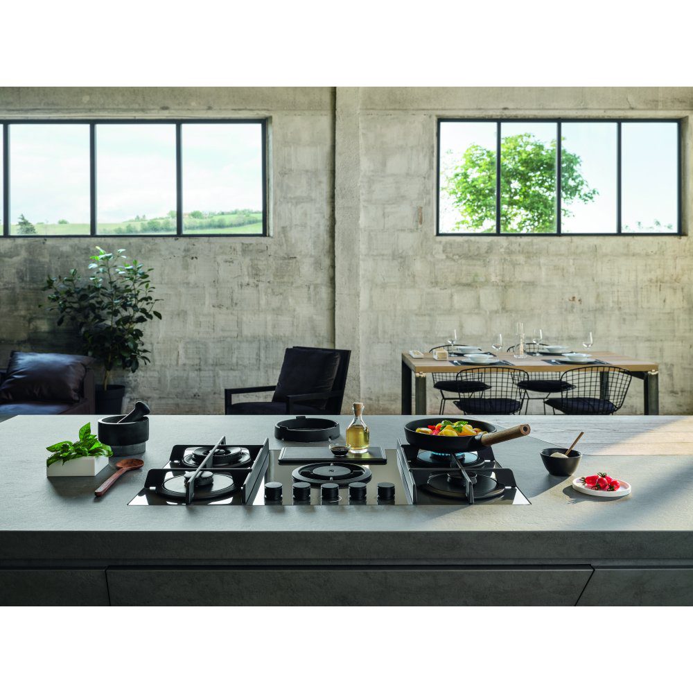 Elica 88cm Air Venting Gas Hob NT-FLAME-EVO-BL - Black Elica 88cm Air Venting Gas Hob NT-FLAME-EVO-BL - Black