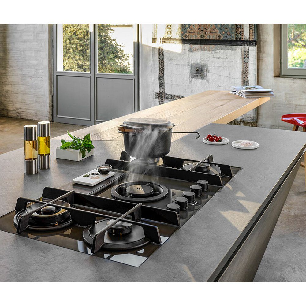 Elica 88cm Air Venting Gas Hob NT-FLAME-EVO-BL - Black Elica 88cm Air Venting Gas Hob NT-FLAME-EVO-BL - Black