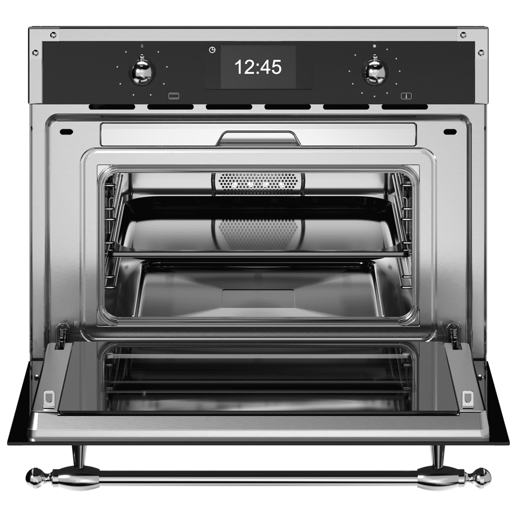 Bertazzoni Heritage Series Compact Steam Combination Oven F457HERVTNE - Black Bertazzoni Heritage Series Compact Steam Combination Oven F457HERVTNE - Black