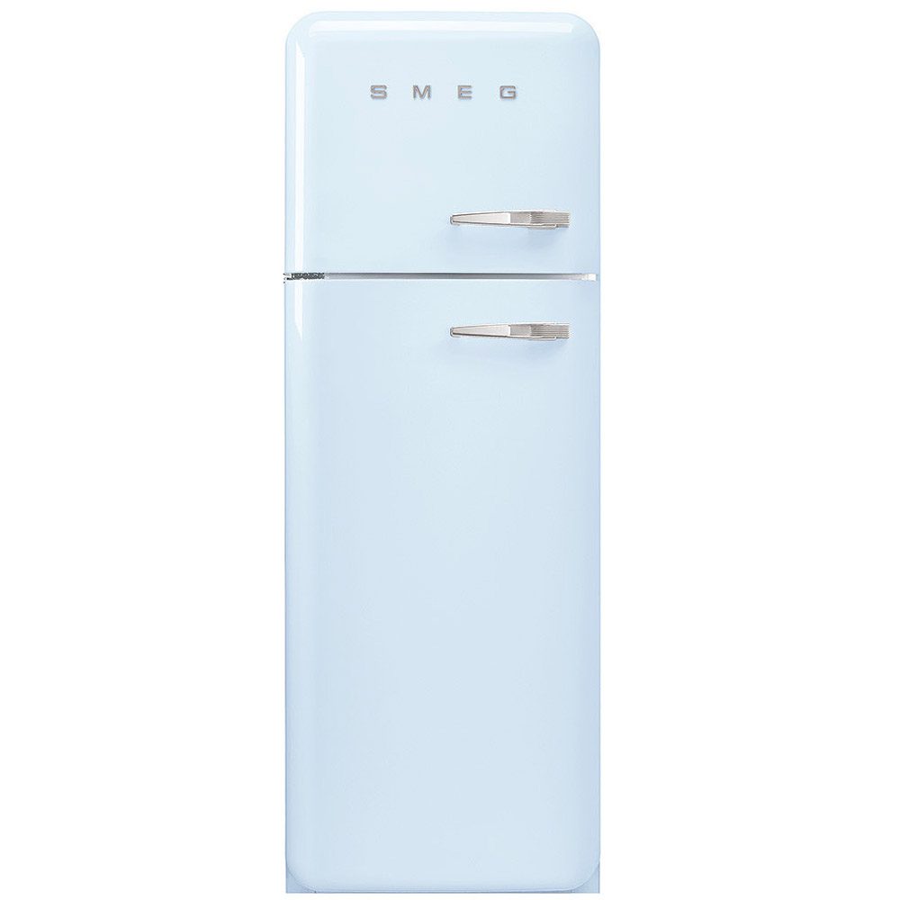 Smeg  60cm Retro Fridge Freezer Left Hand Hinge FAB30LPB6UK - Pastel Blue
