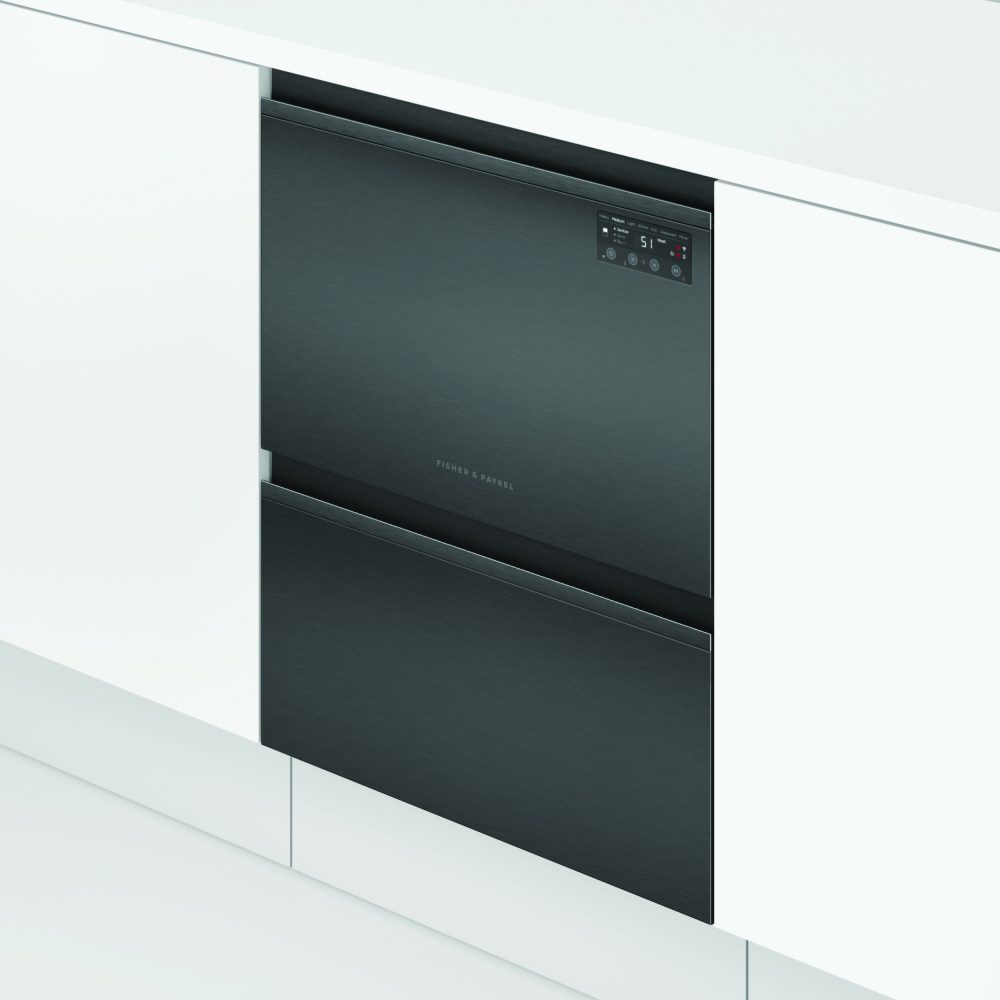 Fisher Paykel Double DishDrawer With Recessed Handles DD60D2HNB9 - Black Steel Fisher Paykel Double DishDrawer With Recessed Handles DD60D2HNB9 - Black Steel