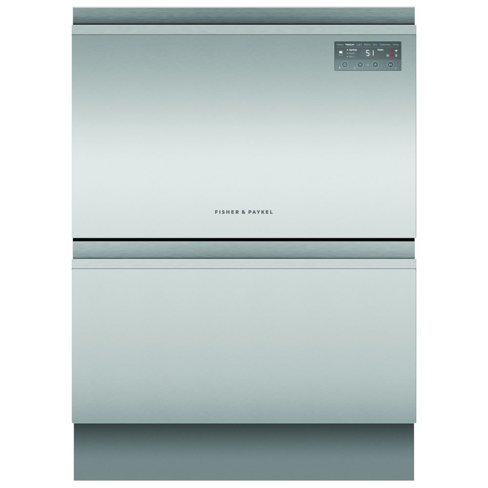 Fisher Paykel  Double DishDrawer With Recessed Handles DD60D2HNX9 - Stainless Steel