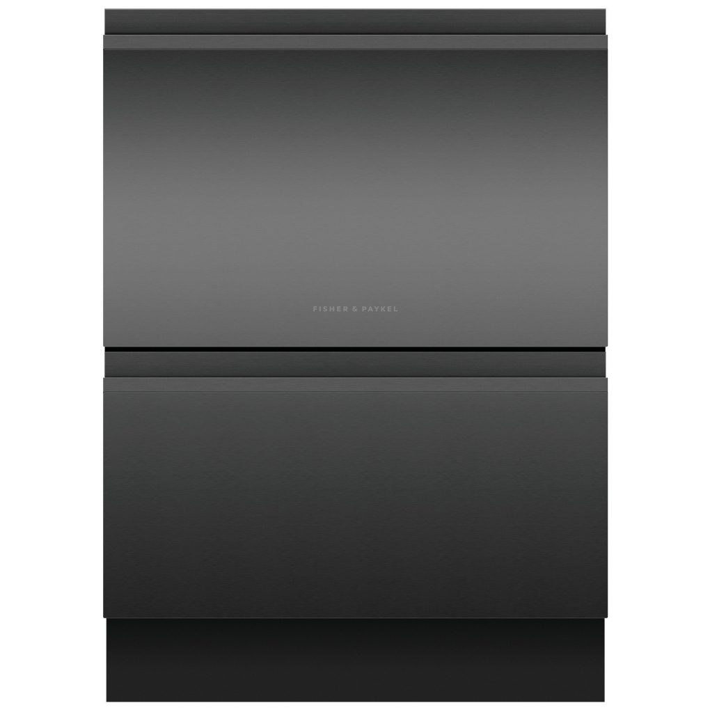 Fisher Paykel  Series 9 Double DishDrawer With Recessed Handles DD60D4HNB9 - Black Steel