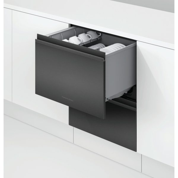 Fisher Paykel Series 9 Double DishDrawer With Recessed Handles DD60D4HNB9 - Black Steel Fisher Paykel Series 9 Double DishDrawer With Recessed Handles DD60D4HNB9 - Black Steel