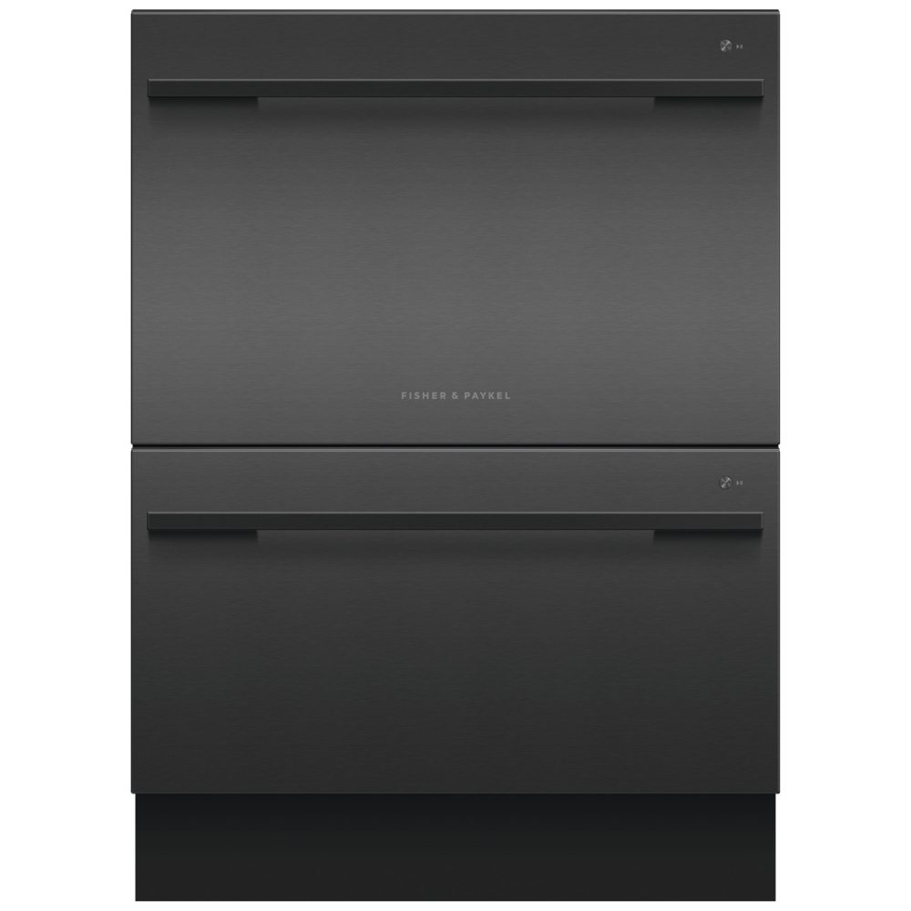 Fisher Paykel  Series 9 Designer Series Flat Double DishDrawer With Sanitise DD60DDFHB9 - Black Steel
