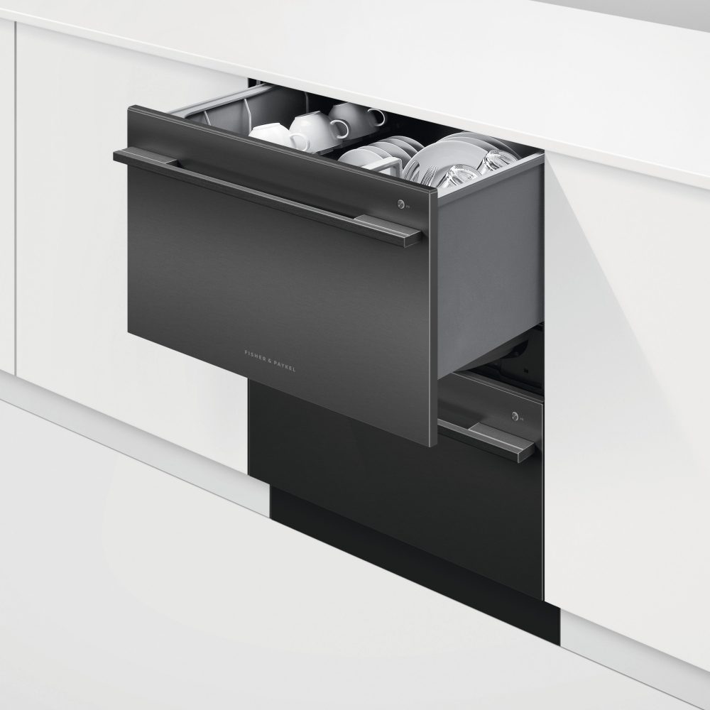 Fisher Paykel Series 9 Designer Series Flat Double DishDrawer With Sanitise DD60DDFHB9 - Black Steel Fisher Paykel Series 9 Designer Series Flat Double DishDrawer With Sanitise DD60DDFHB9 - Black Steel