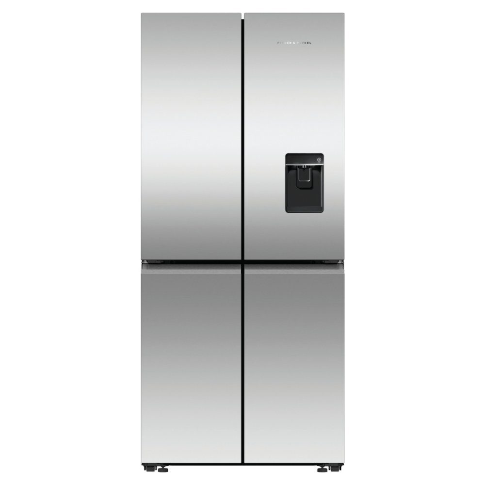 Fisher Paykel  79cm French Style 4 Door Fridge Freezer With Ice & Water RF500QNUX1 - Stainless Steel