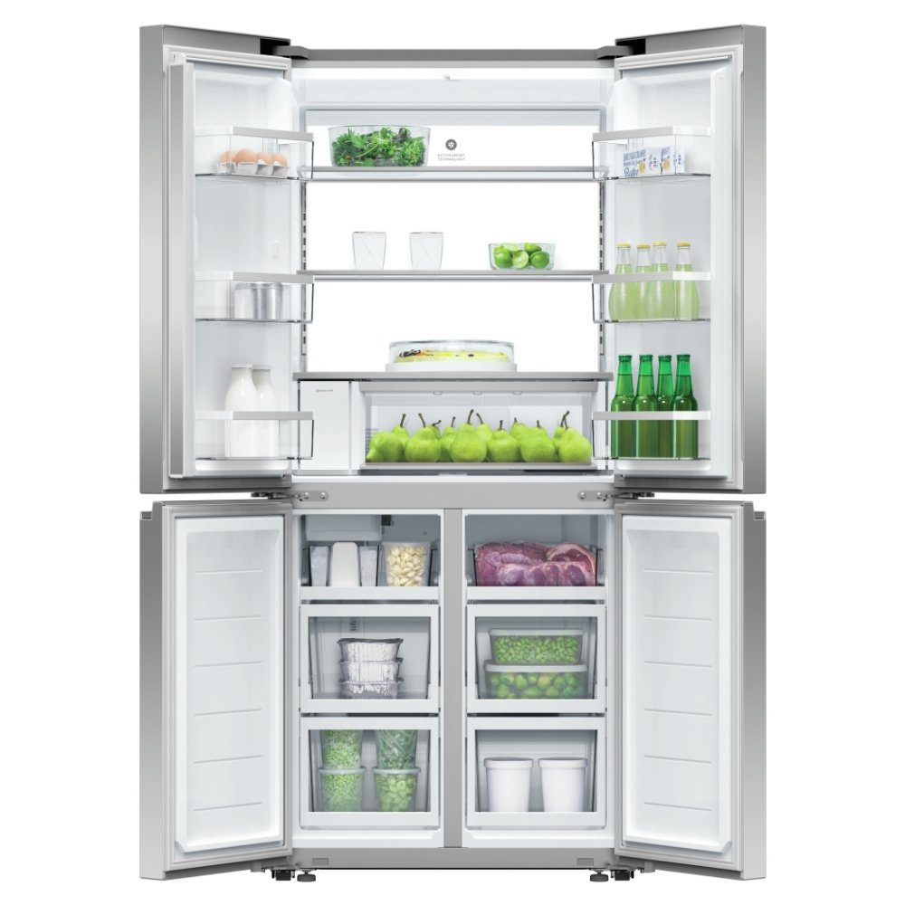 Fisher Paykel 79cm French Style 4 Door Fridge Freezer With Ice & Water RF500QNUX1 - Stainless Steel Fisher Paykel 79cm French Style 4 Door Fridge Freezer With Ice & Water RF500QNUX1 - Stainless Steel