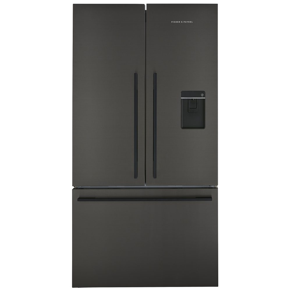 Fisher Paykel  Series 7 French Style Fridge Freezer With Ice & Water RF540ADUB7 - Black Steel