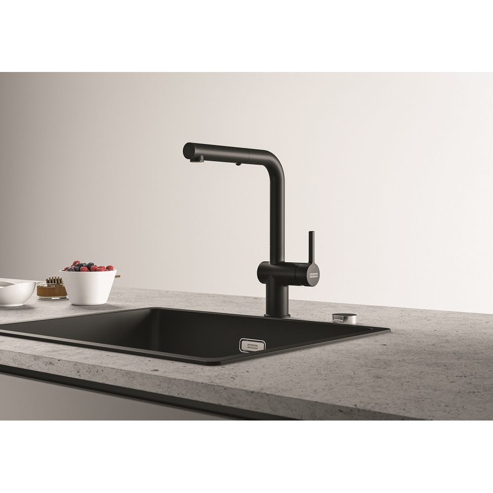 Franke Active L Spout Pull-Out Spray Tap 115.0653.382 - Matte Black Franke Active L Spout Pull-Out Spray Tap 115.0653.382 - Matte Black