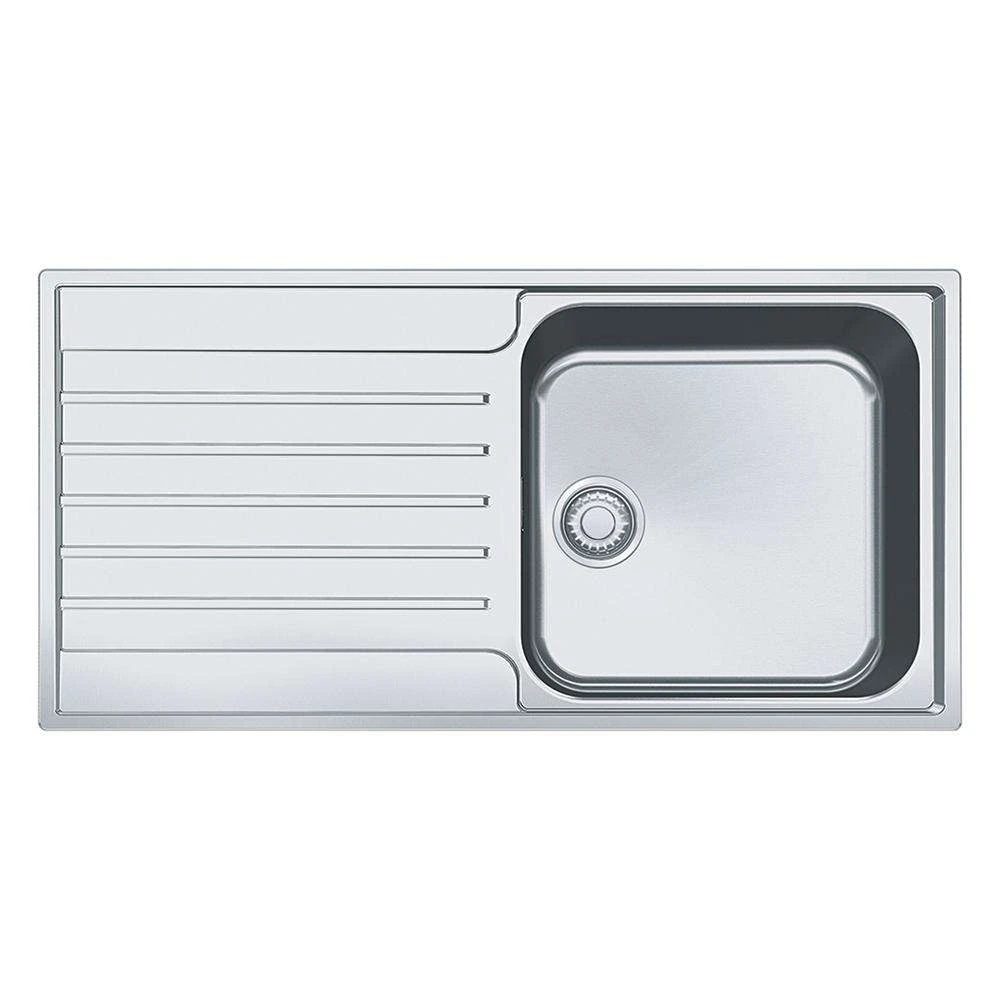 Franke Argos Single Bowl Sink Reversible Drainer 101.0531.600 - Stainless Steel