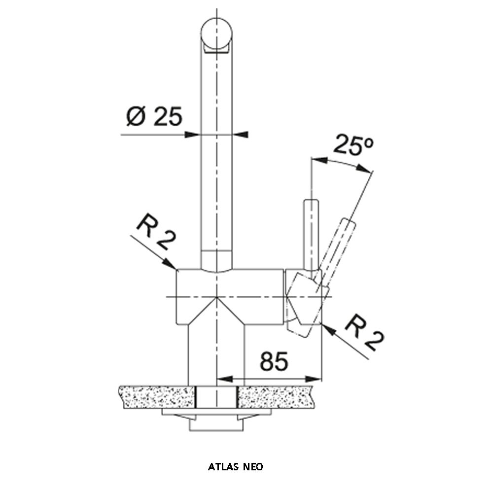 Franke Atlas Neo Tap 115.0638.828 - Anthracite Franke Atlas Neo Tap 115.0638.828 - Anthracite
