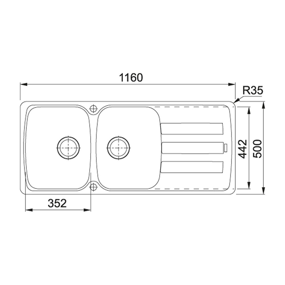 Franke Antea Fragranite Double Bowl Sink 114.0633.742 - Stone Grey Franke Antea Fragranite Double Bowl Sink 114.0633.742 - Stone Grey