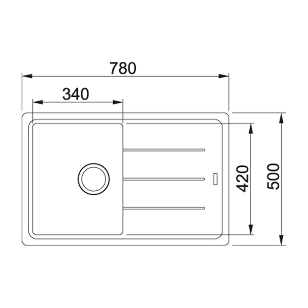 Franke Basis Fragranite Single Bowl Sink 114.0253.150 - Coffee Franke Basis Fragranite Single Bowl Sink 114.0253.150 - Coffee