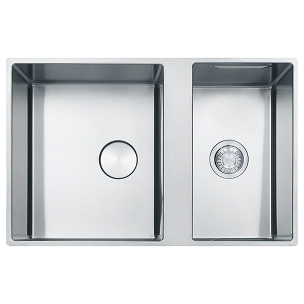 Franke Box Center 1.5 Bowl Reversible Sink 127.0611.736 - Stainless Steel Franke Box Center 1.5 Bowl Reversible Sink 127.0611.736 - Stainless Steel