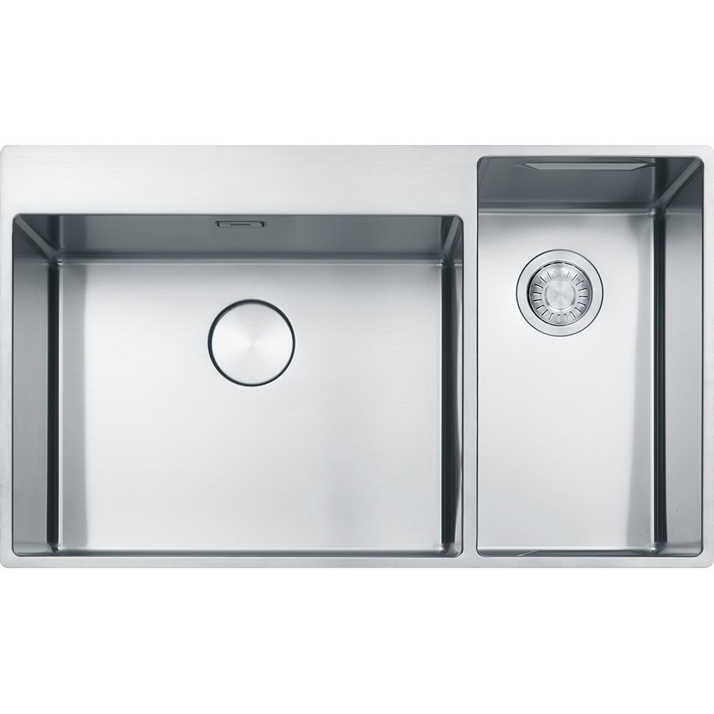 Franke Box Center 1.5 Bowl Sink Right Hand Small Bowl 127.0570.617 - Stainless Steel Franke Box Center 1.5 Bowl Sink Right Hand Small Bowl 127.0570.617 - Stainless Steel