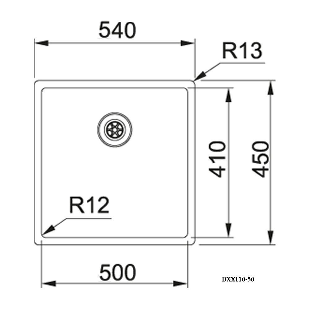 Franke Box Single Bowl Undermount Sink 127.0369.282 - Stainless Steel Franke Box Single Bowl Undermount Sink 127.0369.282 - Stainless Steel