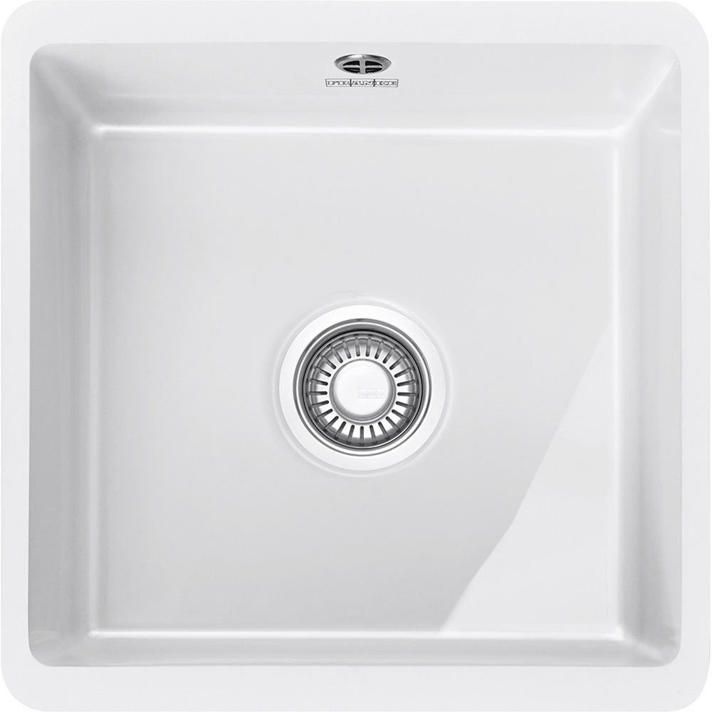 Kubus Single Bowl Ceramic Undermount Sink KBK110 40 WH