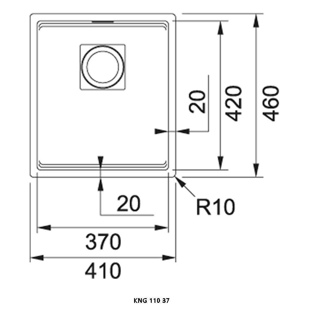 Franke Kubus Fragranite Single Bowl Undermount Sink 125.0633.733 - Stone Grey Franke Kubus Fragranite Single Bowl Undermount Sink 125.0633.733 - Stone Grey