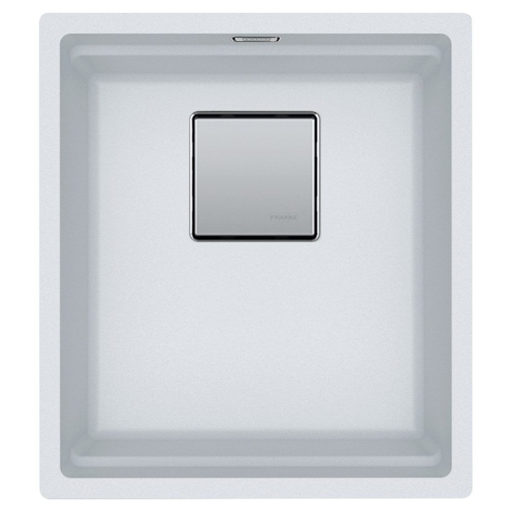 Franke Kubus Fragranite Single Bowl Undermount Sink 125.0633.731 - White