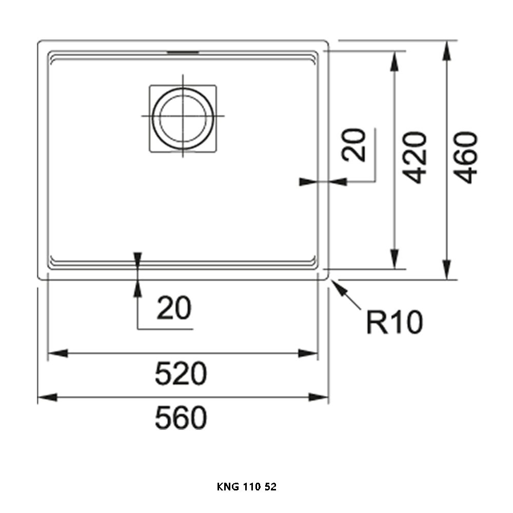 Franke Kubus Fragranite Single Bowl Undermount Sink 125.0633.728 - Stone Grey Franke Kubus Fragranite Single Bowl Undermount Sink 125.0633.728 - Stone Grey