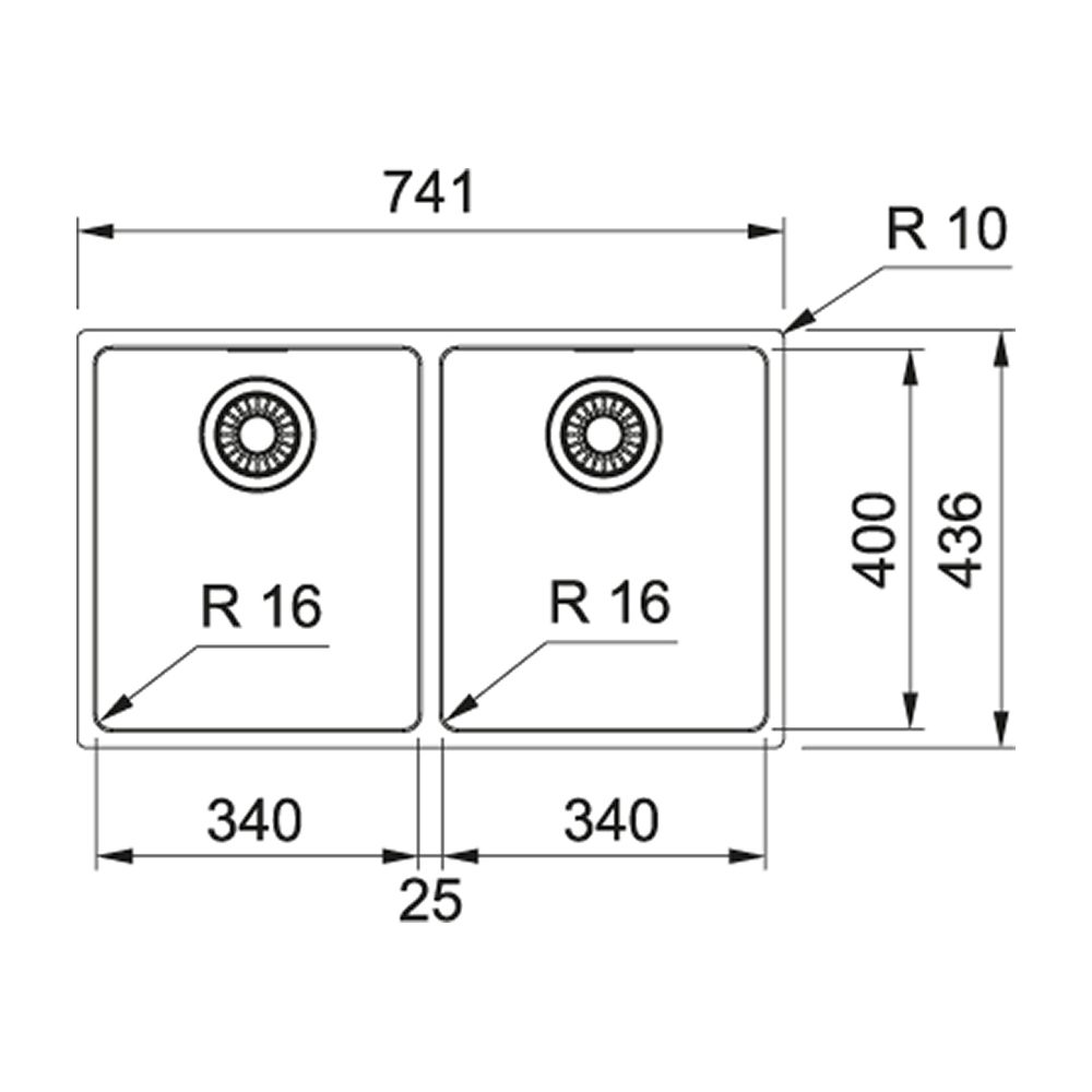 Franke Maris Double Bowl Undermount Sink 127.0637.541 - Stainless Steel Franke Maris Double Bowl Undermount Sink 127.0637.541 - Stainless Steel