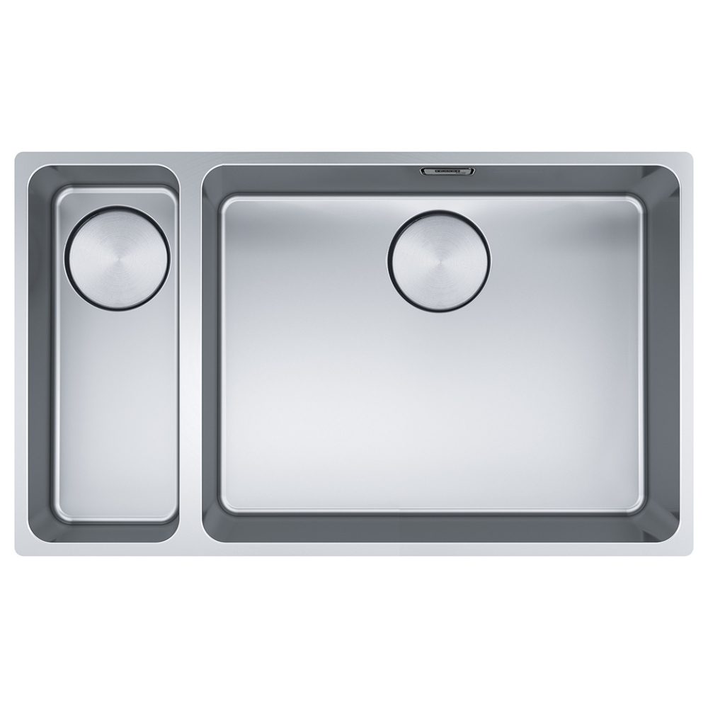 Franke  Mythos Bowl 1.5 Bowl Undermount Sink Left Hand Small Bowl 122.0606.920 - Stainless Steel