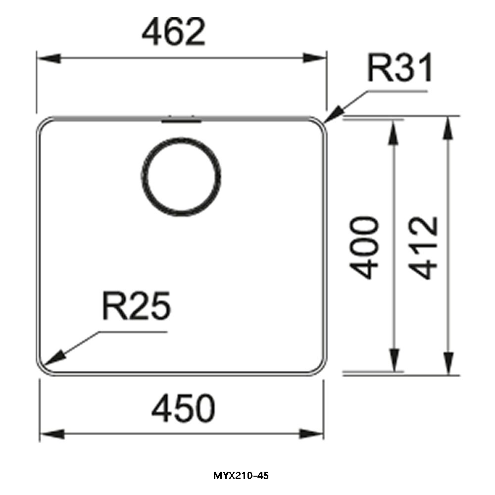 Franke Mythos Bowl Single Bowl Inset Sink 127.0607.088 - Stainless Steel Franke Mythos Bowl Single Bowl Inset Sink 127.0607.088 - Stainless Steel